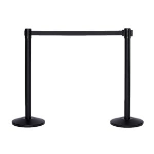 Black Retractable Stanchion